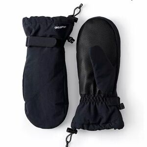 Lands End Kids Squall Boys Girls Windproof Waterproof Winter Mittens Small Black